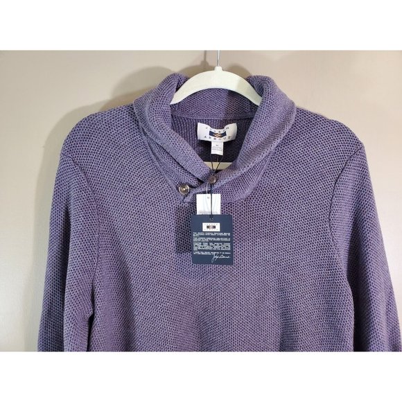 NWT Joseph Abboud by Jos. A. Banks Cotton Blend Purple Pullover Sweater, Sz M - Picture 3 of 11